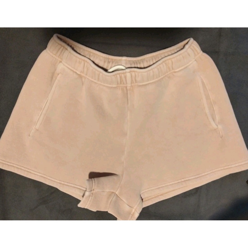 Women's Aerie Offline Shorts Small Pale Pink Pull on Sweat Comfy Drawstring